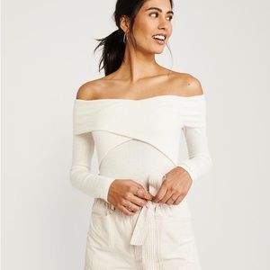 Abercrombie Off-The-Shoulder Cozy Long-Sleeve Top
